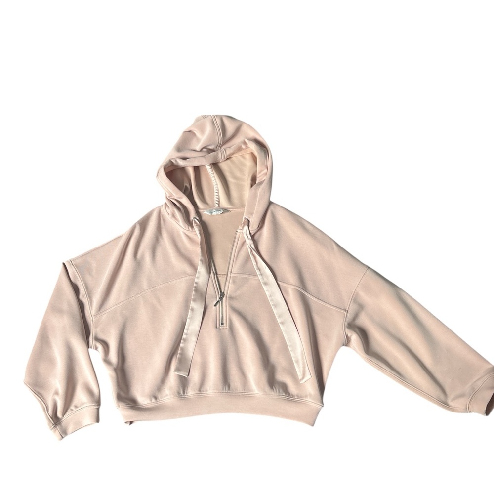 Blush Pink Cropped Hoodie